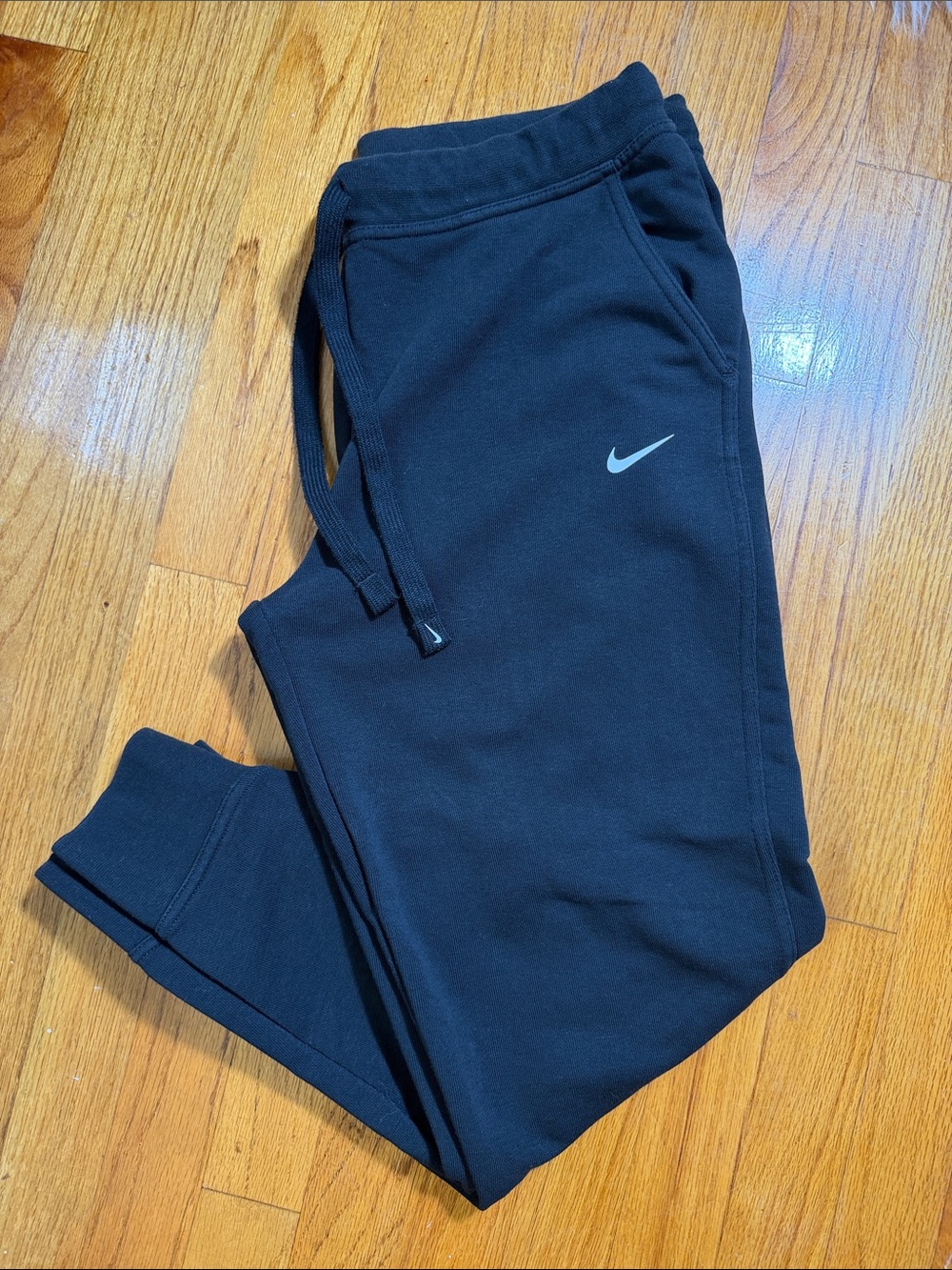 Nike black Sweatpants with White Swoosh